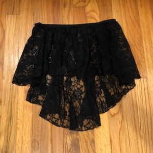 Black ballet lace skirt